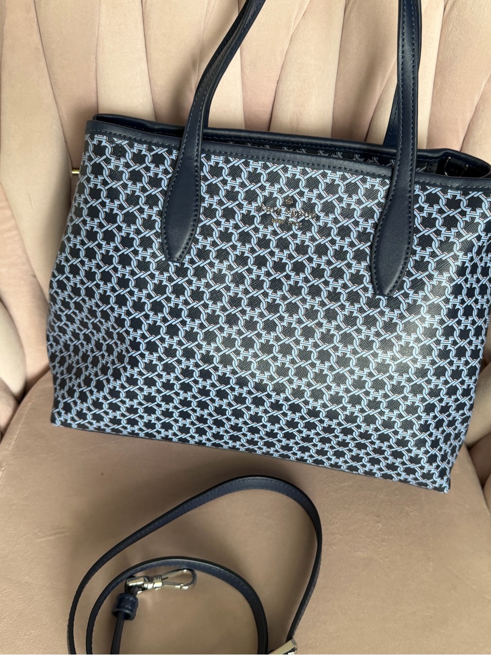 Kate Spade ♠️ New York Link Mini Tote Crossbody in Blue Multi - Picture 16 of 16
